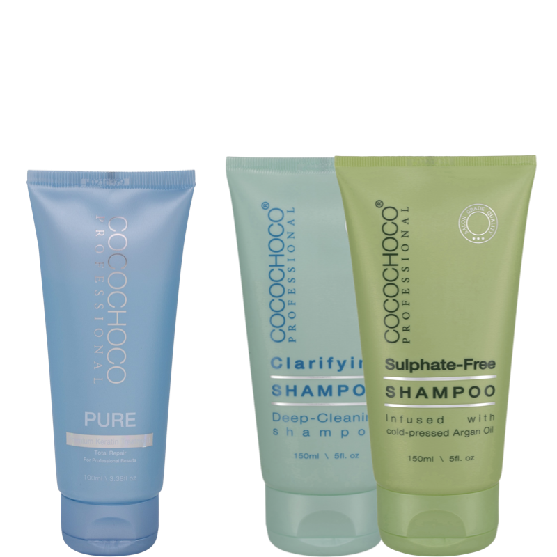 Brazílsky Keratín Pure 100 ml + čistiaci a bezsulfátový šampón | COCOCHOCO®